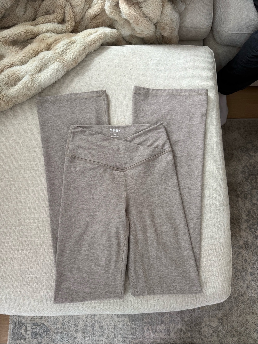 YPB Taupe Boot-Cut Yoga Pants